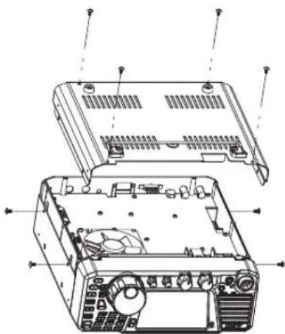ALINCO DX-SR8E - Abnehmen der Gehäuseschalen - 2