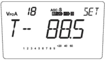ALINCO DX-SR8E - Menü 18. CTCSS-Tonfrequenz - 1