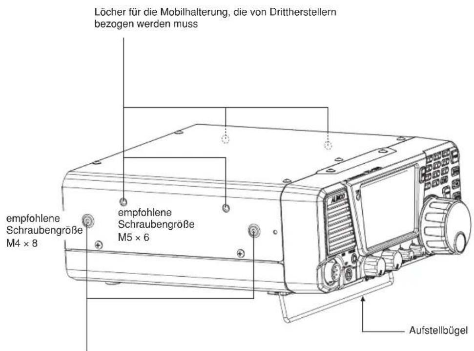 ALINCO DX-SR8E - Einbauhalterung und Tragegriff - 1