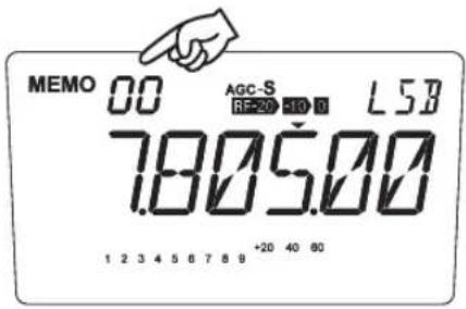 ALINCO DX-SR8E - [V/M]-Taste drücken, um die - 1