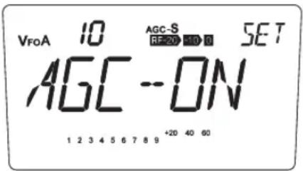 ALINCO DX-SR8E - Menü 10. Automatische AGC-S/AGC-F-Wahl - 1