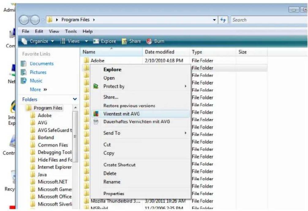 AVG Ultimate 2014 - Scans aus dem Windows Explorer - 1