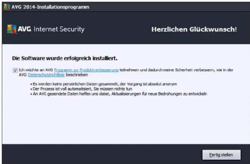 AVG Ultimate 2014 - Herzlichen Glückwunsch! - 1