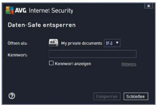 AVG Ultimate 2014 - So entsperren Sie Ihren Daten-Safe - 1