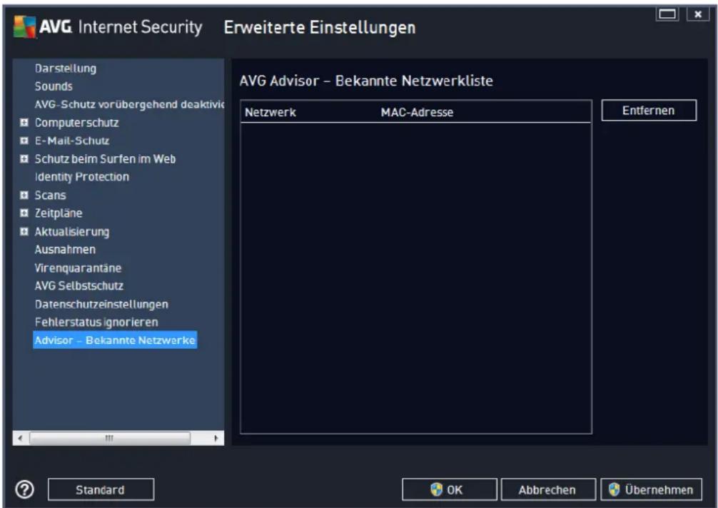 AVG Ultimate 2014 - Advisor – Bekannte Netzwerke - 1
