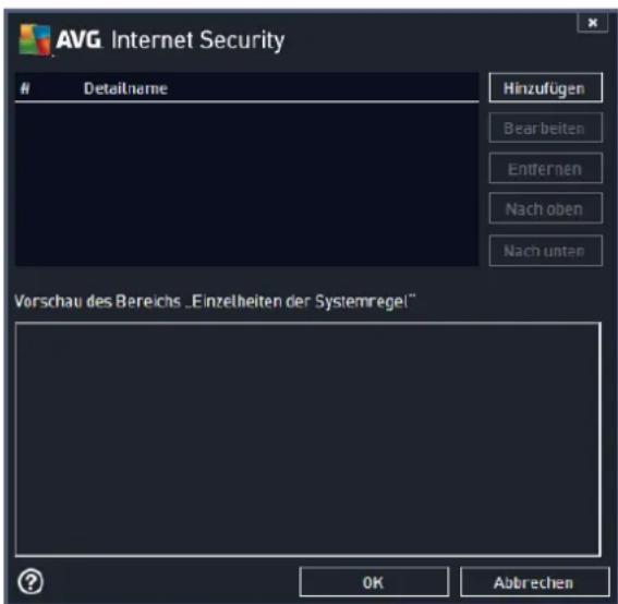AVG Ultimate 2014 - Benutzerdefinierte Systemregeln - 1