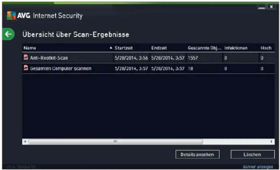 AVG Protection 2014 - Scan-Ergebnisse - 1