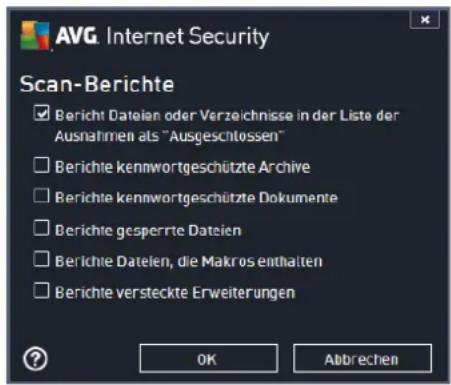 AVG Protection 2014 - Zusätzliche Scan-Berichte einstellen - 1