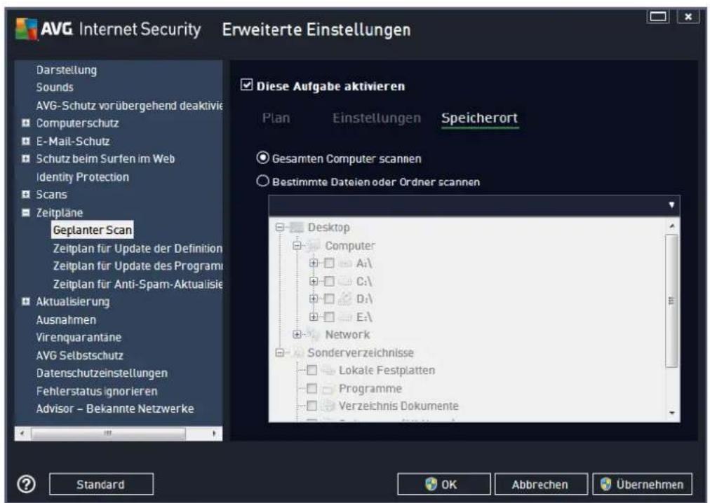 AVG Protection 2014 - Optionen für das Herunterfahren des Computers - 1