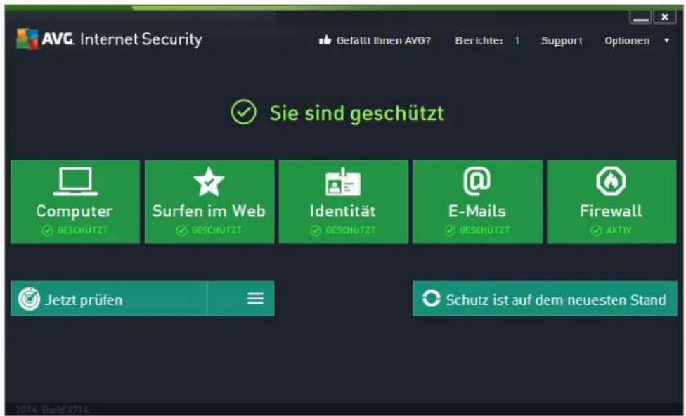 AVG Protection 2014 - Benutzeroberfläche von AVG - 1