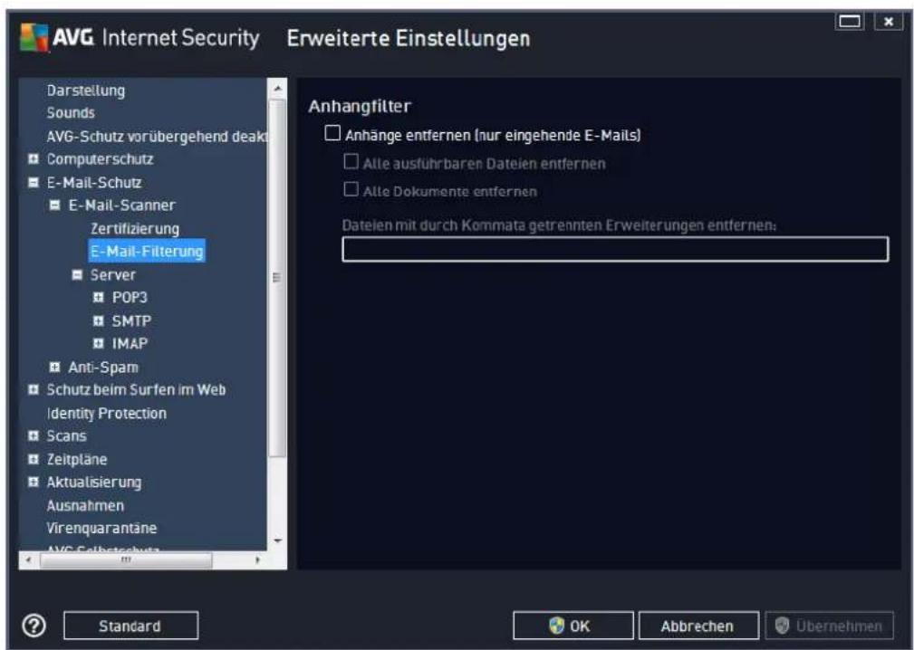 AVG Protection 2014 - Berichte über E-Mail-Anhänge - 2