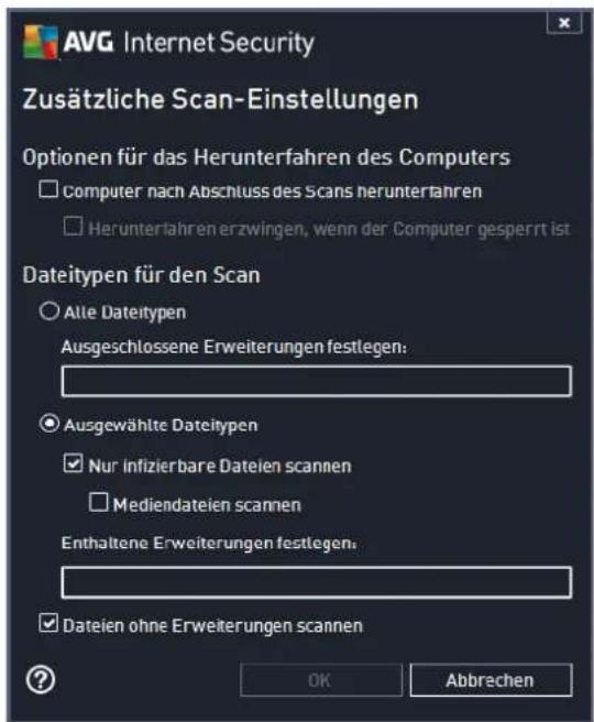 AVG Protection 2014 - Bearbeitung der Scan-Konfiguration - 2