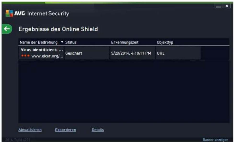AVG Protection 2014 - Online Shield – Ergebnisse - 2