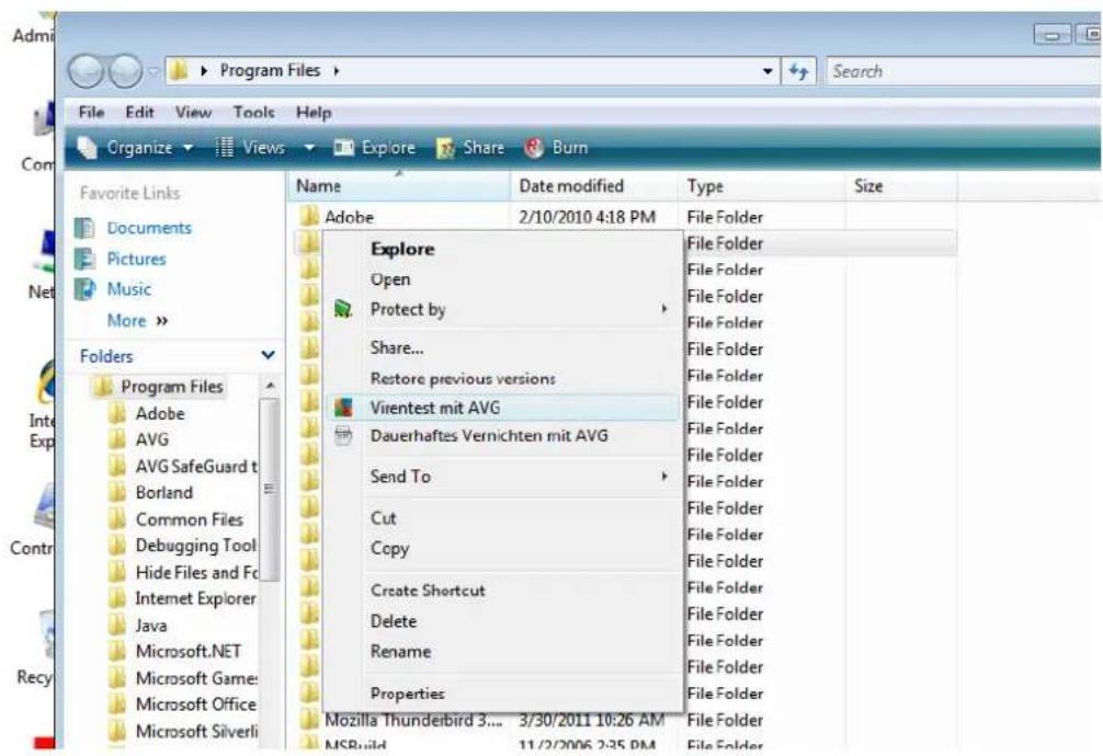 AVG Protection 2014 - Scans aus dem Windows Explorer - 1