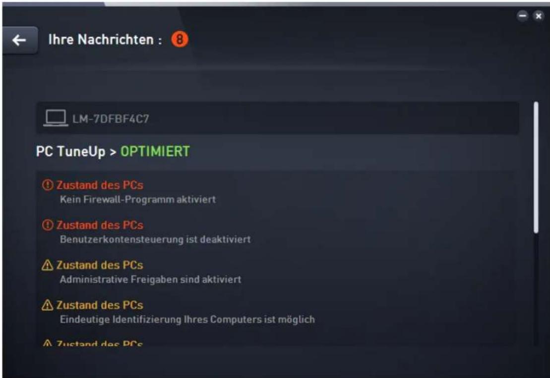 AVG Protection 2014 - Schaltfläche Meldungen - 2