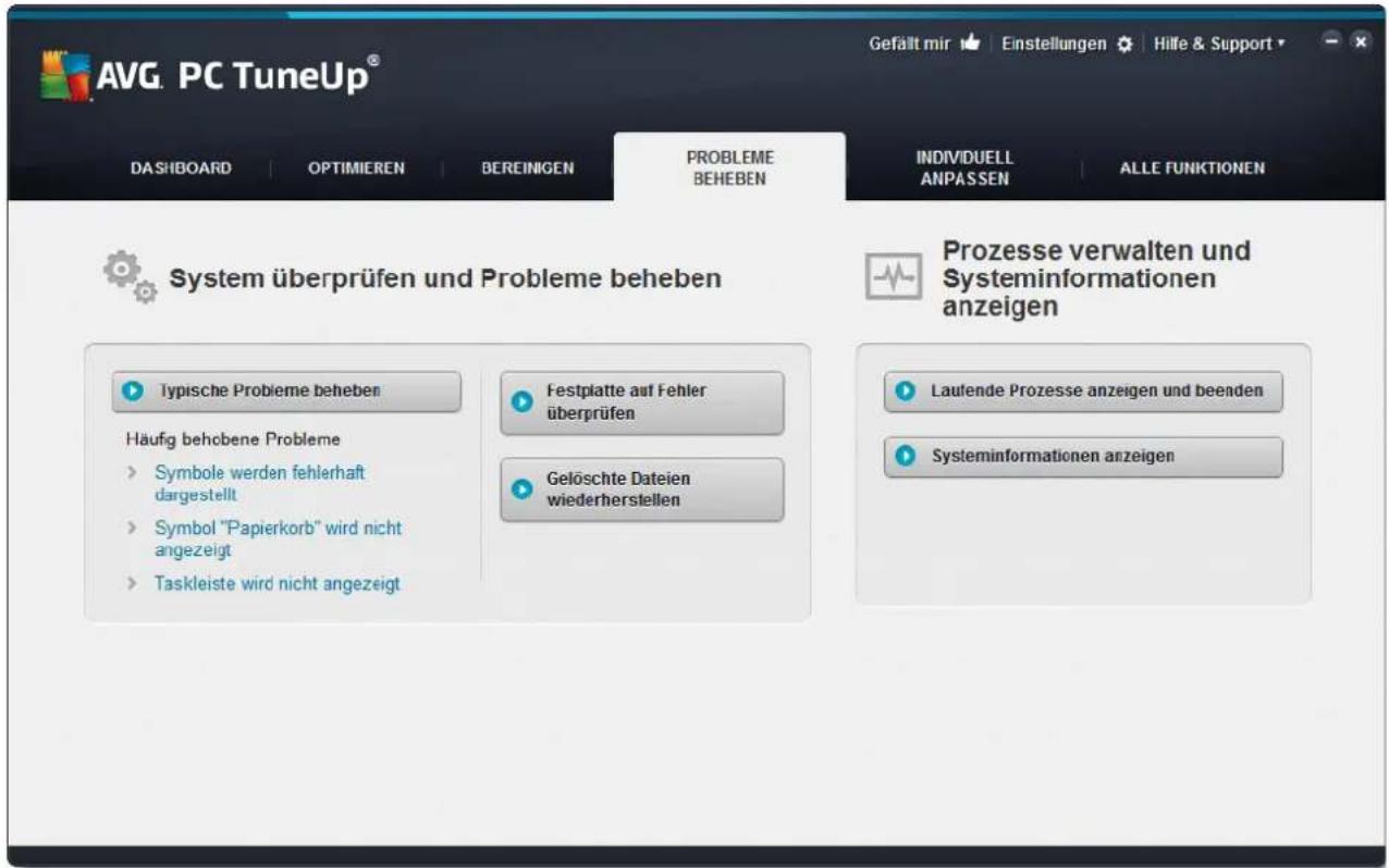 AVG Performance 2014 - Probleme beheben - 1