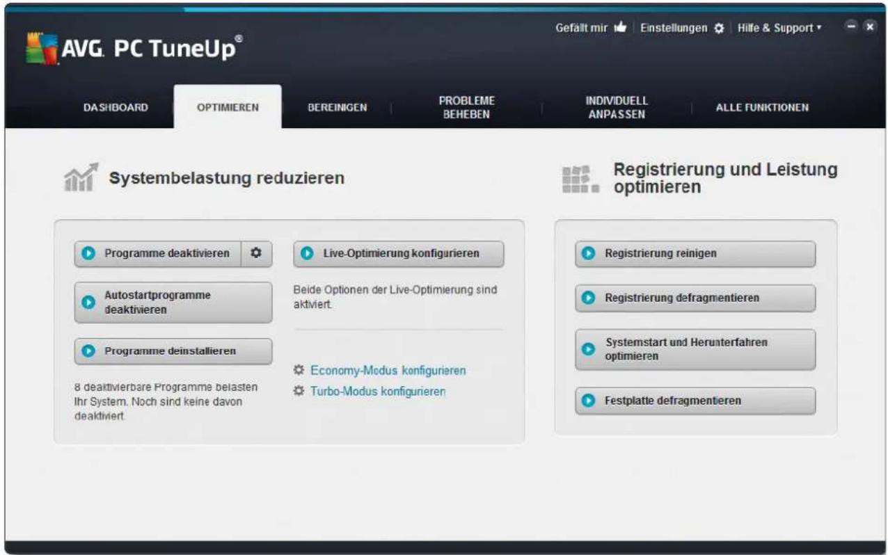 AVG Performance 2014 - Optimieren - 1