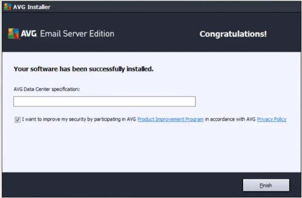 AVG Email Server Edition 2014 - Installation Completion - 1