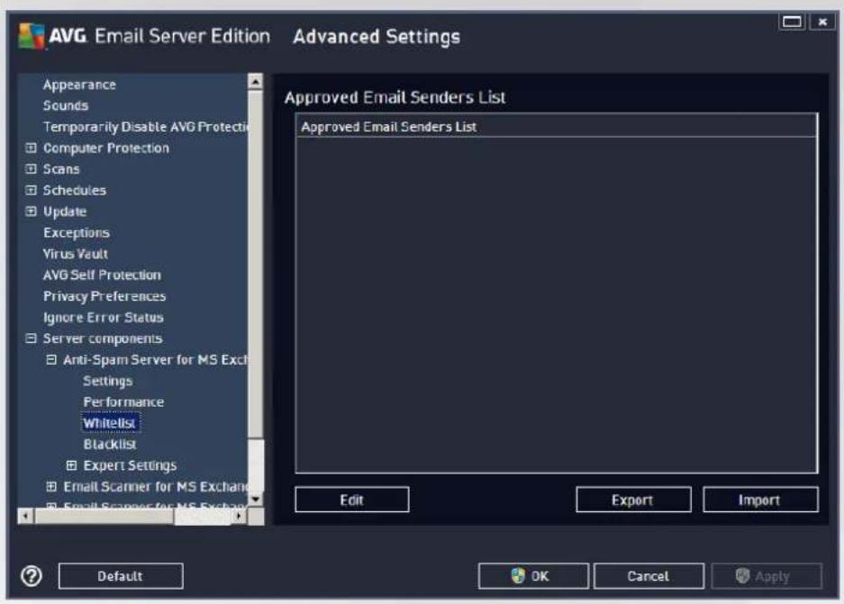 AVG Email Server Edition 2014 - Whitelist - 1