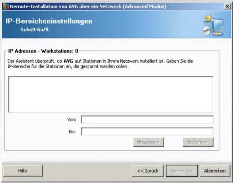 AVG AntiVirus Business Edition 2014 - Eingabe eines IP-Bereichs - 1