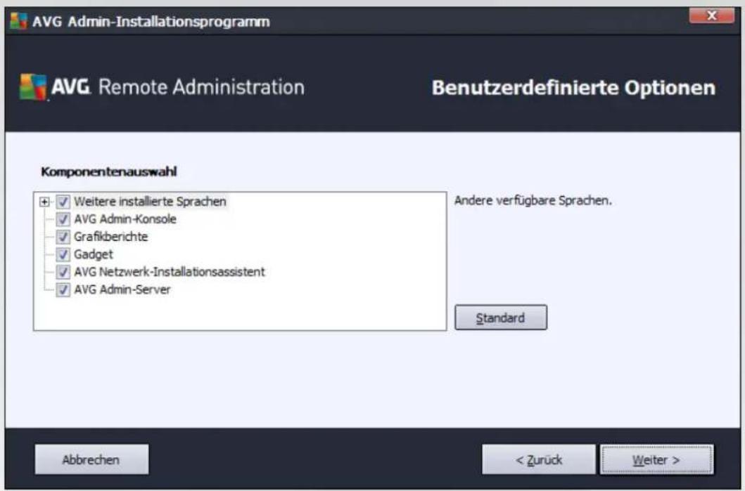 AVG AntiVirus Business Edition 2014 - Benutzerdefinierte Optionen - 1