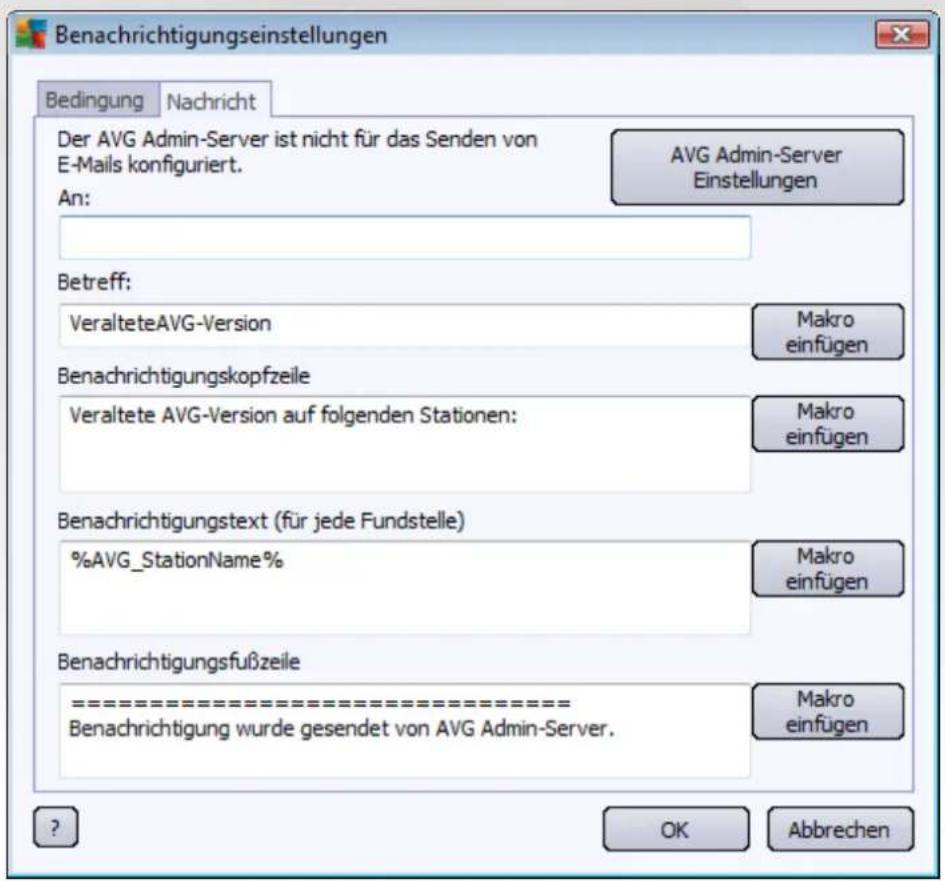 AVG AntiVirus Business Edition 2014 - Registerkarte „Nachricht“ - 1