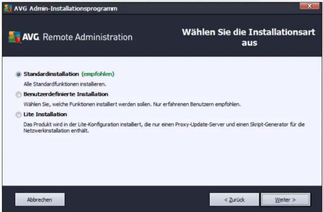 AVG AntiVirus Business Edition 2014 - Installationstyp - 1