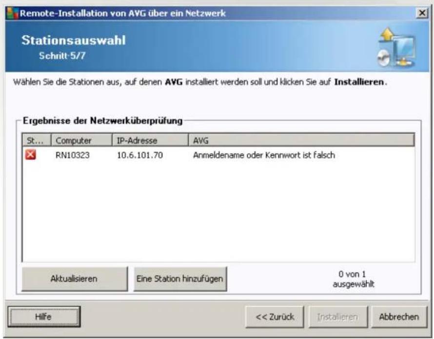 AVG AntiVirus Business Edition 2014 - Auswahl einer einzelnen Station - 2