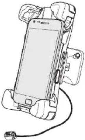 Bury ChargingCradle - Smartphone in den Handyhalter BURY ChargingCradle Universal einlegen. - 2
