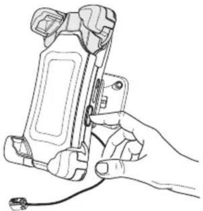 Bury ChargingCradle - Smartphone in den Handyhalter BURY ChargingCradle Universal einlegen. - 1