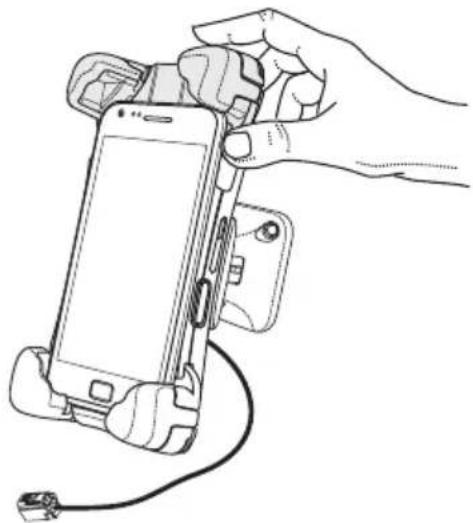 Bury ChargingCradle - Smartphone in den Handyhalter BURY ChargingCradle Universal einlegen. - 3