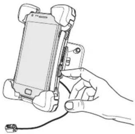 Bury ChargingCradle - Smartphone aus dem Handyhalter BURY ChargingCradle Universal herausnehmen. - 1