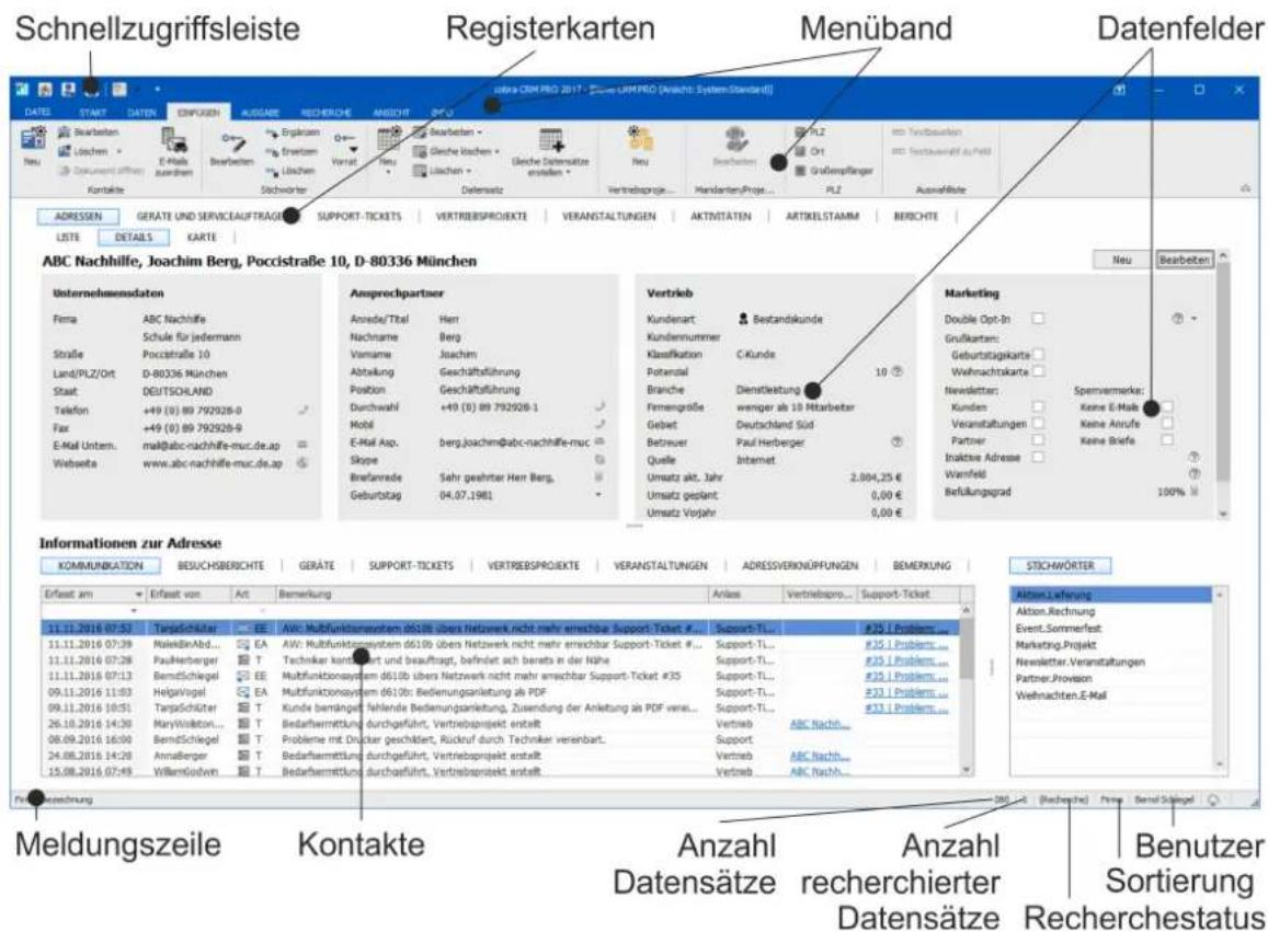 COBRA CRM PRO 2017 - Die Adressmaske (Adressbearbeitung) - 1