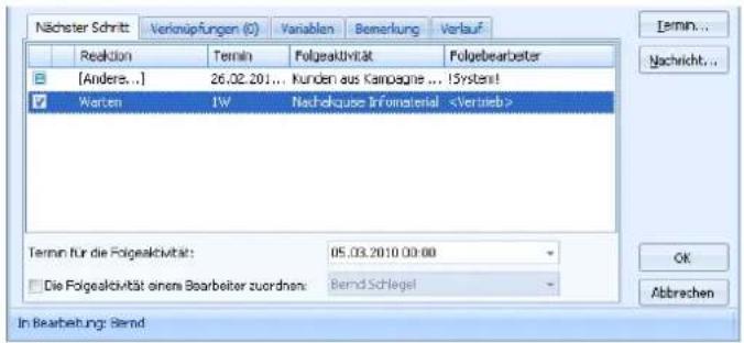 COBRA Adress PLUS 2017 - Folgeaktivitäten lassen sich auch Gruppen zuweisen (Alle Versionen) - 2