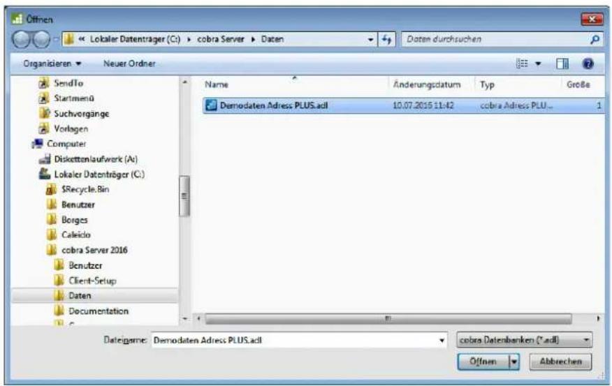 COBRA Adress PLUS 2017 - Datenbank öffnen - 1