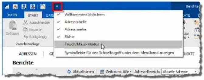 COBRA Adress PLUS 2017 - Optimierte Darstellung für Touchscreens - 1