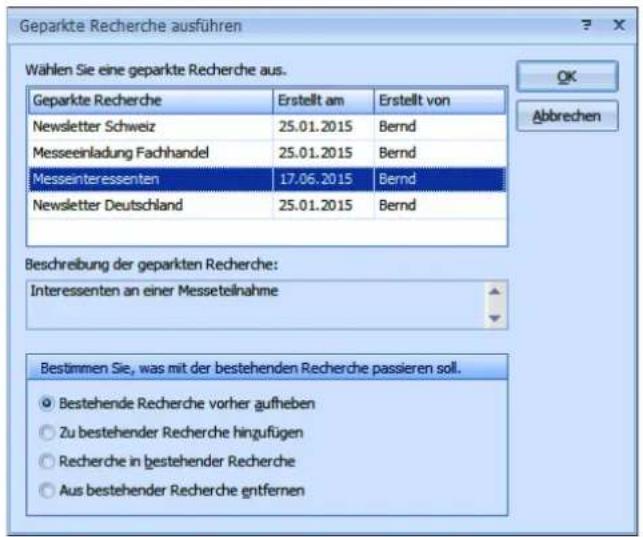 COBRA Adress PLUS 2017 - Geparkte Recherchen - 2