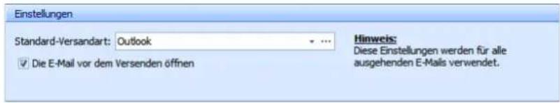 COBRA Adress PLUS 2017 - Versandweg für E-Mails - 1