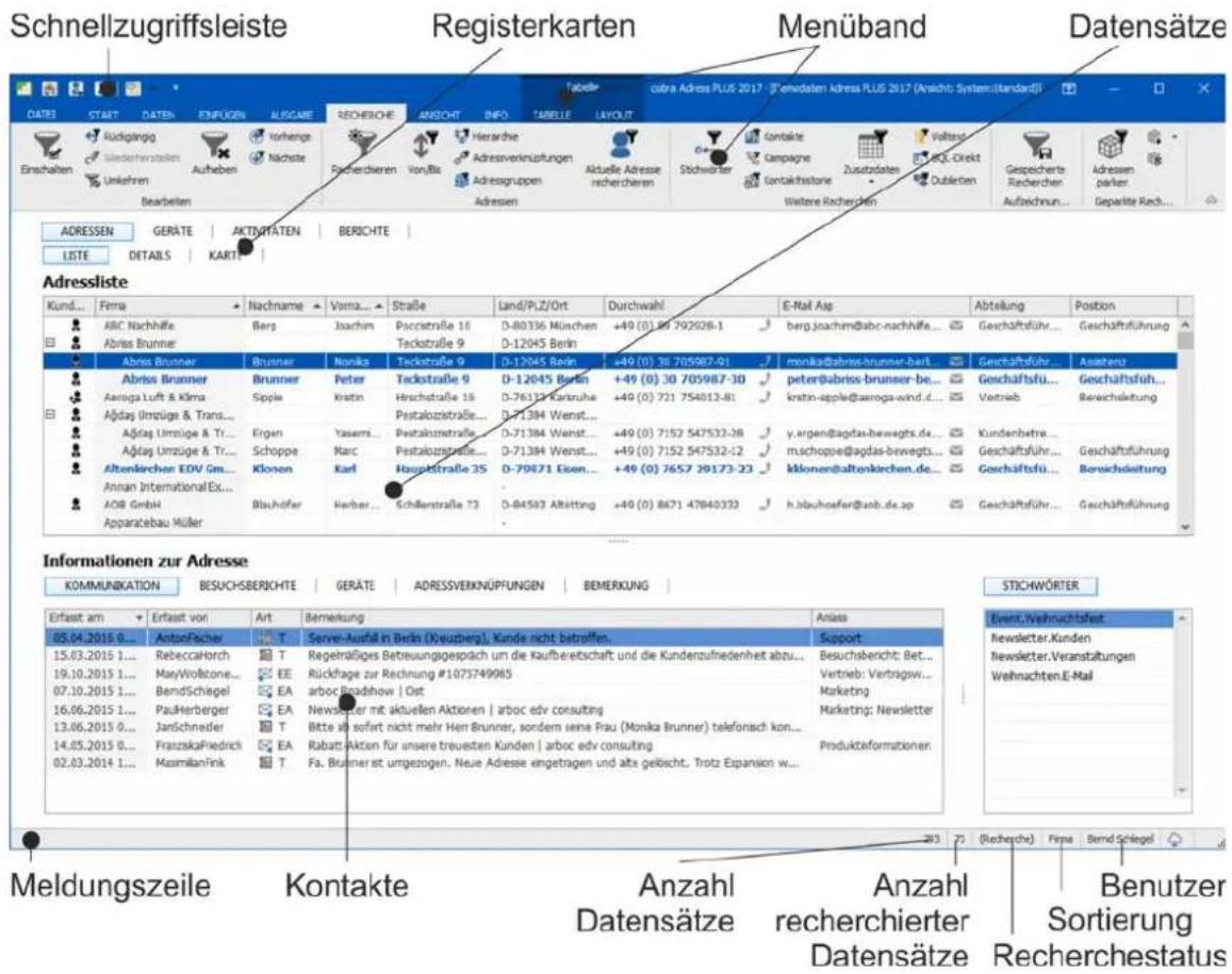 COBRA Adress PLUS 2017 - Die Adresstabelle (Adressverzeichnis) - 1