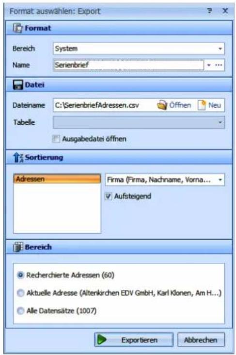 COBRA Adress PLUS 2017 - Per Datenexport - 1