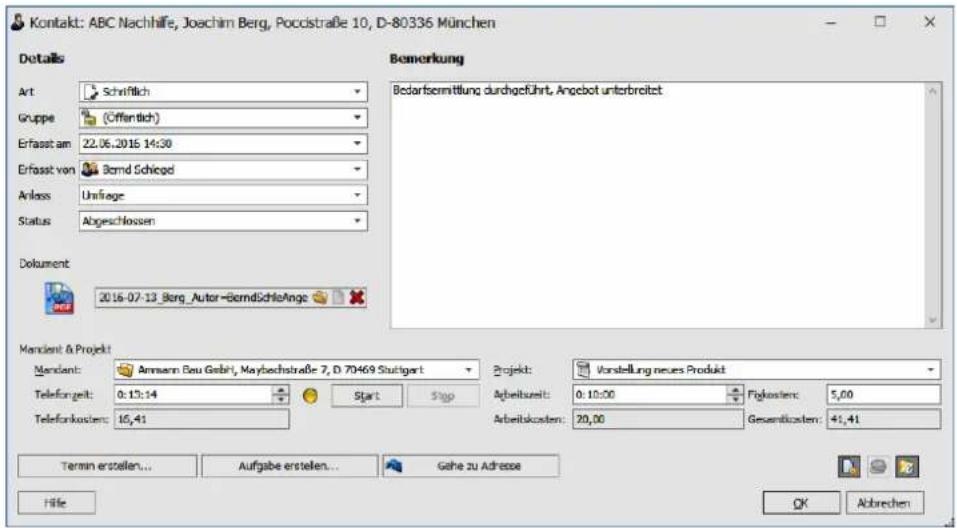 COBRA Adress PLUS 2017 - Einen Kontakt in ein Projekt aufnehmen - 1
