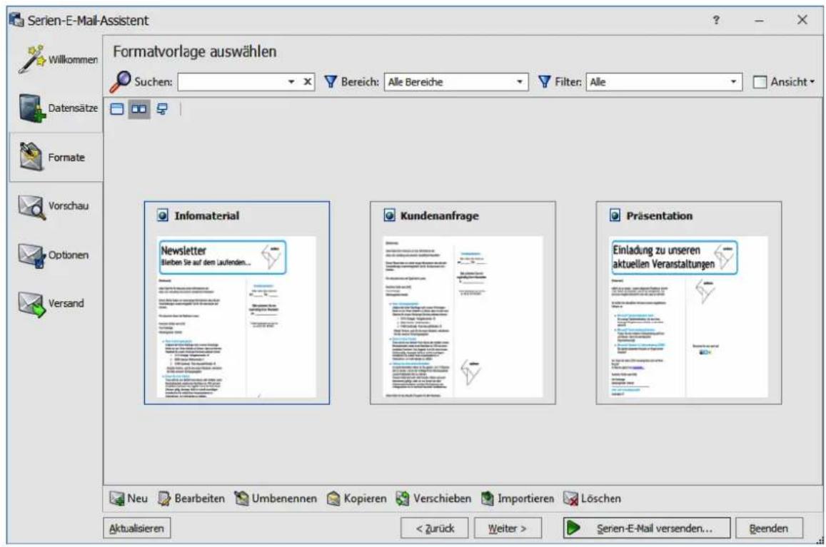 COBRA Adress PLUS 2017 - Schritt 2 – Mailformate neu anlegen oder bearbeiten - 1