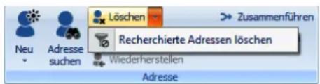 COBRA Adress PLUS 2017 - Recherchierte Adressen löschen - 1