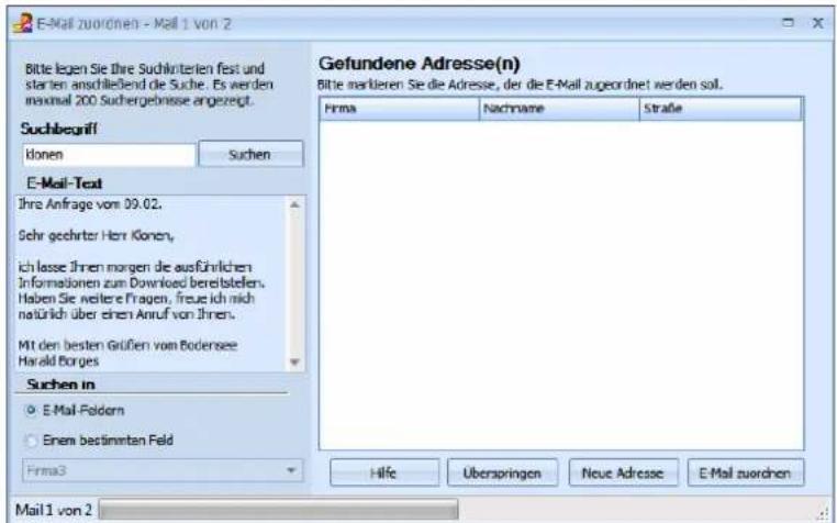 COBRA Adress PLUS 2017 - E-Mail(s) zuordnen - 3