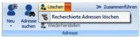 COBRA Adress PLUS 2017 - Recherchierte Adressen löschen - 1