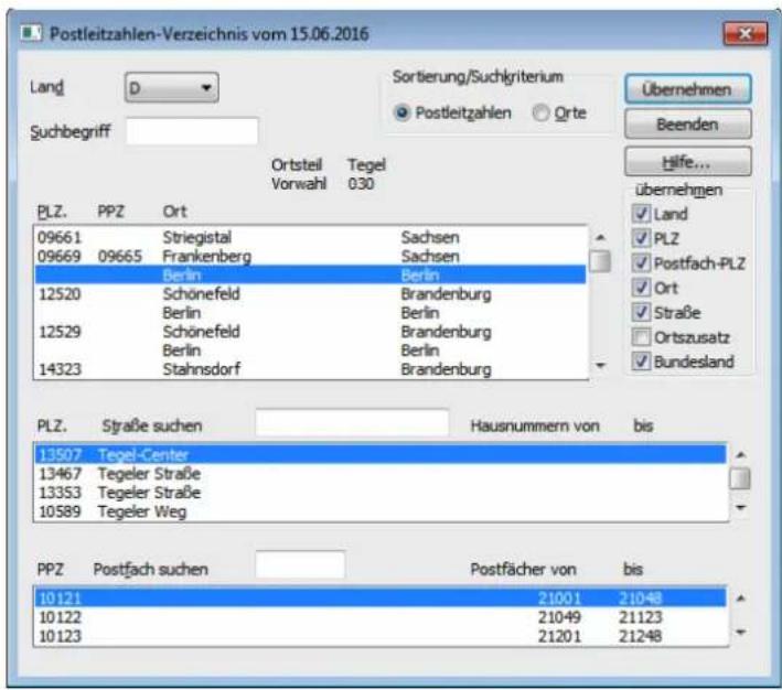 COBRA Adress PLUS 2017 - Ortsnamen und Postleitzahlen - 1