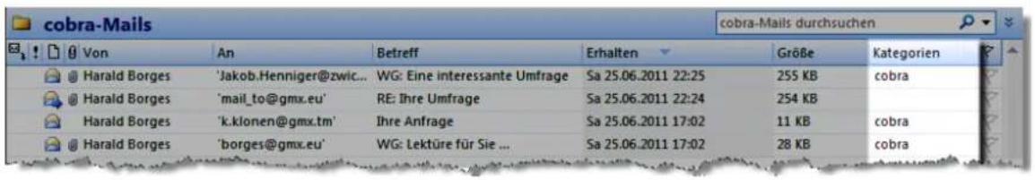 COBRA Adress PLUS 2017 - Kennzeichnung in Outlook - 1