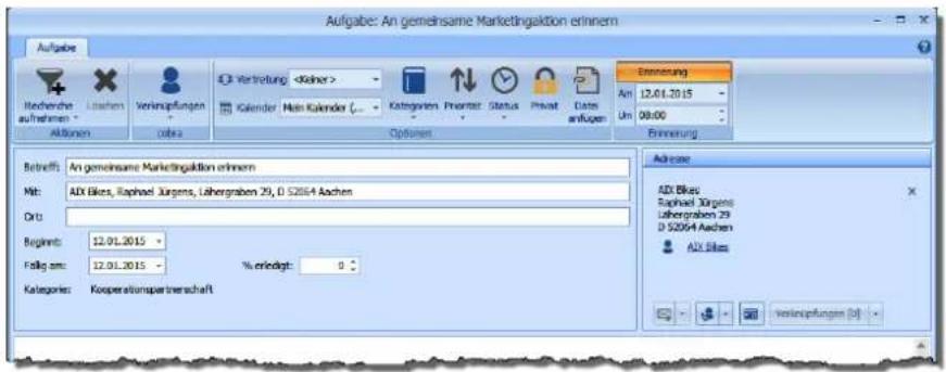COBRA Adress PLUS 2017 - Termine und Aufgaben zu mehreren Adressen erstellen - 1