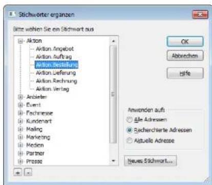 COBRA Adress PLUS 2017 - Ein Stichwort mehreren Adressen zuweisen - 1