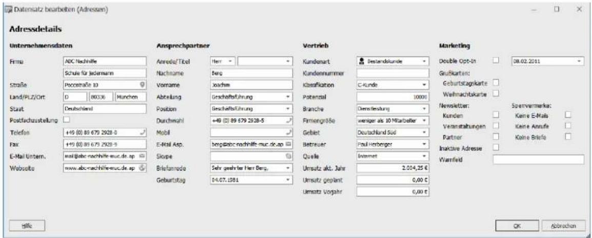COBRA Adress PLUS 2017 - - oder als eigener Dialog im Vordergrund aufklappen - 1